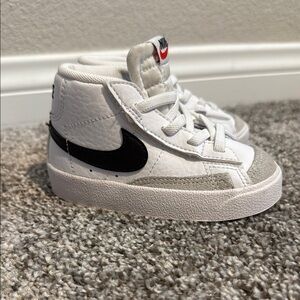 Nike White and Black High-Top Sneakers